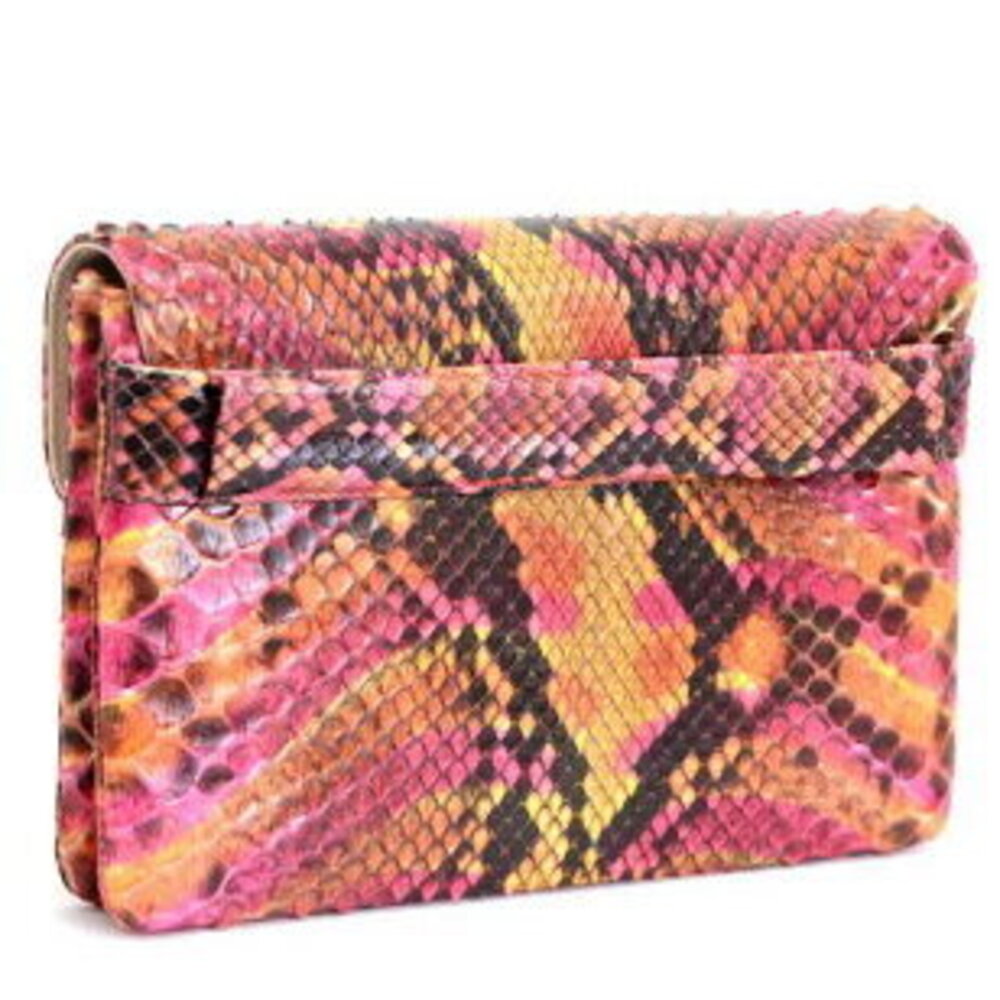 Chanel Clutch Bag Python Leather Clasp - image 2